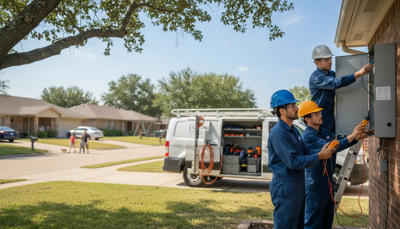 Certified electrician providing emergency electrical services in Clint, TX